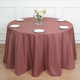 120inch Cinnamon Rose Polyester Round Tablecloth