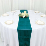 12inch x 108inch Peacock Teal Premium Velvet Sheen Finish Table Runner