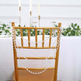 16inch Clear Faux Pearl Beaded Chiavari Chair Back Garland Sash