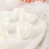 4 Pack | 24 Pcs White Scented Rose Soap Heart Shaped Party Favors With Gift Boxes And Ribbon