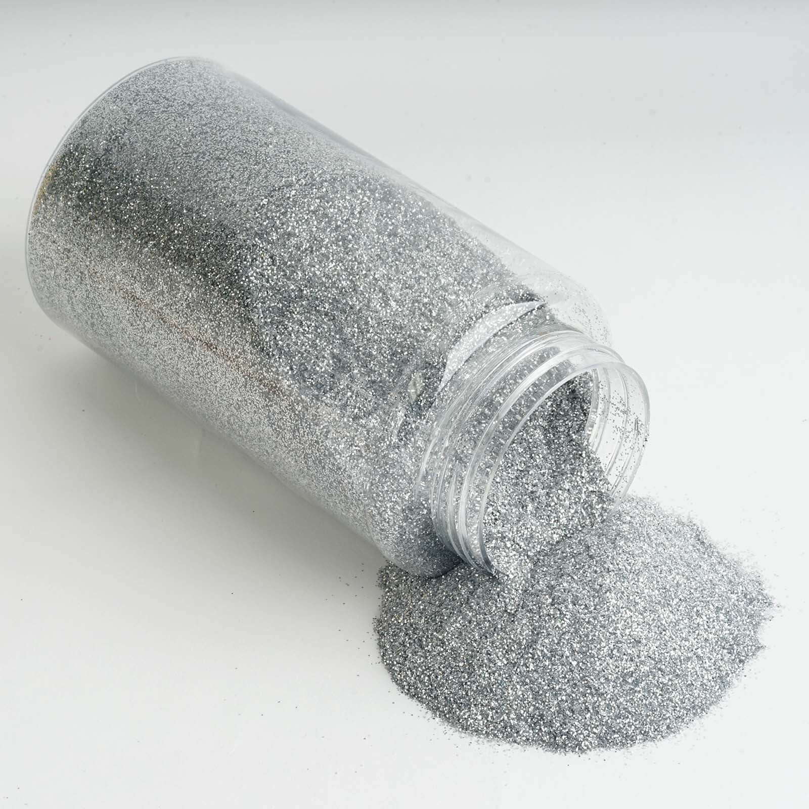 Extra Fine Glitter Bottle Silver - Nontoxic Glitter Dust Powder for Fun DIY Projects Kids’ Crafts Resin Art & Festival Decor 1 lb