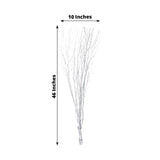 6 Pack Metallic Silver Extra Long Willow Tree Branches