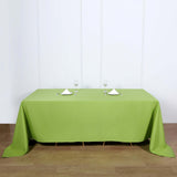 90inch x 132inch Apple Green Polyester Rectangular Tablecloth