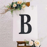 8 inch Black Decorative Rhinestone Alphabet Letter Stickers DIY Crafts - B