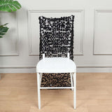 Black Big Payette Sequin Chiavari Chair Slipcover