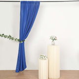 2 Pack Royal Blue Polyester Event Curtain Drapes, 10ftx8ft Backdrop Event Panels With Rod Pockets