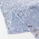 2 Pack Dusty Blue Sequin Event Curtain Drapes with Rod Pockets, Seamless Backdrop