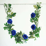 6ft | Royal Blue Real Touch Artificial Rose & Leaf Flower Garland Vine