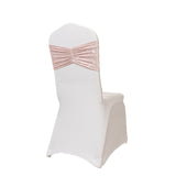 5 Pack Premium Crushed Velvet Chair Sashes Blush Wide Ruffle Style