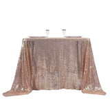 90" x 90" Blush | Rose Gold Premium Sequin Square Overlay