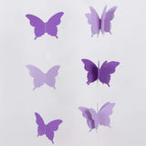 2 Pack | 9ft Purple 3D Paper Butterfly Hanging Garland Streamers, Party String Banners