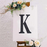 8 inch Black Decorative Rhinestone Alphabet Letter Stickers DIY Crafts - K