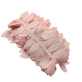 50ft | 4inch Dusty Rose Leaf Petal Taffeta Ribbon Sash, Artificial DIY Fabric Garlands