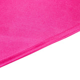 132inch Fuchsia Seamless Satin Round Tablecloth for 6 Foot Table With Floor-Length Drop