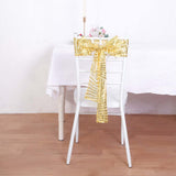 5 Pack Gold Geometric Diamond Glitz Sequin Chair Sashes