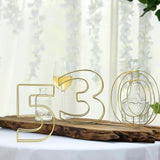 8" Tall | Gold Wedding Table Numbers | Freestanding 3D Decorative Metal Wire Numbers | 9