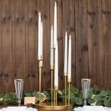 15inch Tall Gold 7-Arm Metal Cluster Round Taper Candelabra