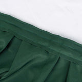 21ft Hunter Emerald Green Pleated Polyester Table Skirt, Banquet Folding Table Skirt