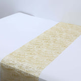 Metallic Gold Glitter Mesh Polyester Table Runner