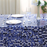 90x132 Navy Blue Big Payette Sequin Rectangle Tablecloth