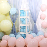 2pcs Transparent DIY Balloon Boxes, Baby Shower Party Decoration Boxes White Edges