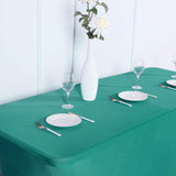 6ft Peacock Teal Spandex Stretch Fitted Rectangular Tablecloth
