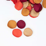 400 Pack | Matte Terracotta Mix Life-Like Flower Petals, Silk Rose Petal Round Table Confetti