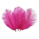 12 Pack | 13-15inch Fuchsia Natural Plume Real Ostrich Feathers, DIY Centerpiece Fillers