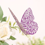 12 Pack | 3D Purple Butterfly Wall Decals DIY Removable Mural Stickers Cake Decorations