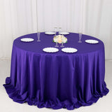 Purple Premium Scuba Wrinkle Free Round Tablecloth, Seamless Scuba Polyester Tablecloth