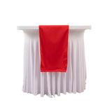 Red Premium Scuba Polyester Table Runner, Wrinkle Free Table Linen