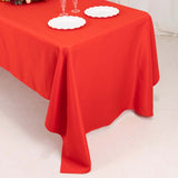 60"x126" Red Premium Polyester Rectangular Tablecloth - 220GSM