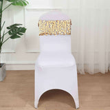 5 Pack | Matte Champagne Big Payette Sequin Round Chair Sashes