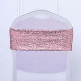 5 pack | Rose Gold Sequin Spandex Chair Sash