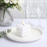 2 Pack | 2inch White Flameless Flickering LED Bubble Candles