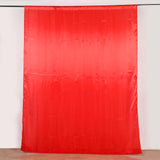 8ftx10ft Red Satin Formal Event Backdrop Drape, Window Curtain Panel