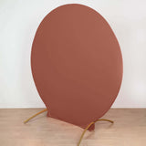 7.5ft Terracotta (Rust) Round Spandex Fit Party Backdrop Stand Cover