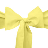 5 PCS | 6" x 108" Yellow Polyester Chair Sash