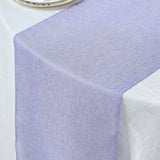 14x108inch Lavender Lilac Boho Chic Rustic Faux Jute Linen Table Runner