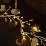 8.5ft Warm White Cherry Blossom Flower LED Fairy String Lights