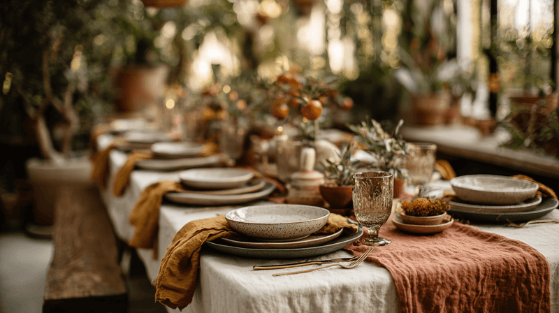 Layered Linens in Fall Colors