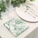 20 Pack | Green Foliage Eucalyptus Leaves Design Cocktail Napkins