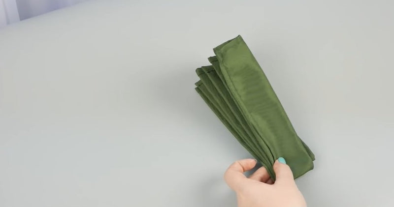 Napkin Folds for Wedding Receptions - fan napkin fold steps
