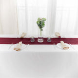 Accordion Crinkle Taffeta Table Runner - Burgundy