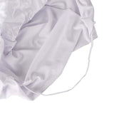 White Satin Rosette Spandex Stretch Fitted Folding Chair Cover