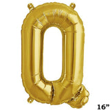 16" Shiny Metallic Gold Mylar Foil Alphabet Letter & Number Balloons