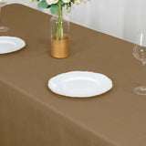 90inch x 132inch Taupe Polyester Rectangular Tablecloth