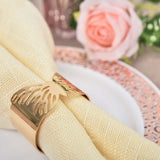 5 Pack | Metallic Gold Laser Cut Butterfly Napkin Rings, Paper Napkin Holders