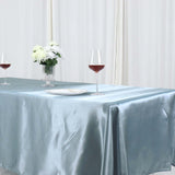 60"x102" Dusty Blue Smooth Satin Rectangular Tablecloth