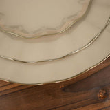 10 Pack | 6inch Taupe Round Plastic Dessert Plates, Disposable Tableware